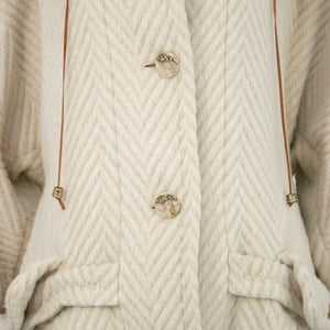 Chevron Wool Coat - Tae With Jane NY