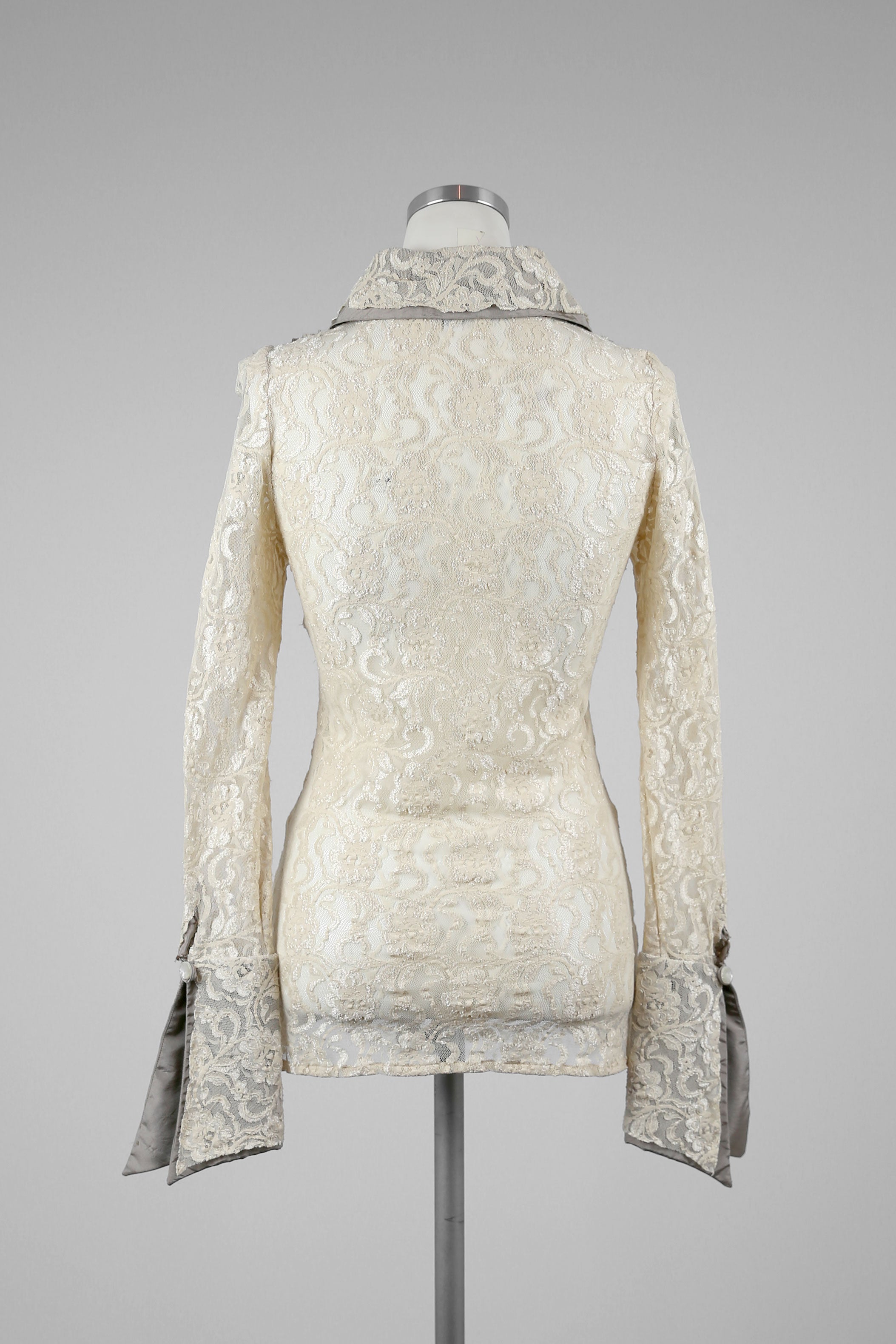 Cream Lace Shirt Blouse - Tae With Jane NY