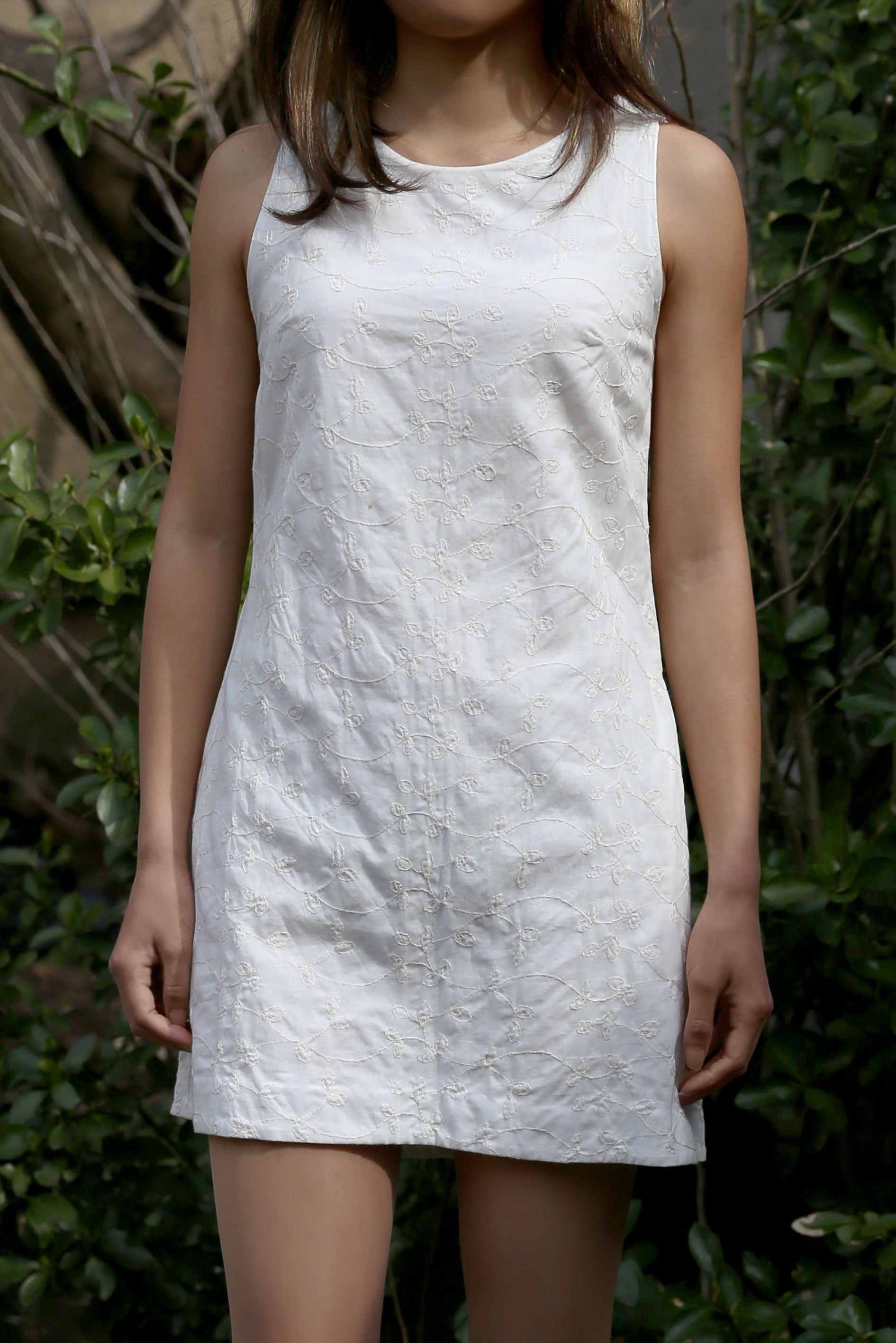 White Embroidered Summer Dress - Tae With Jane NY