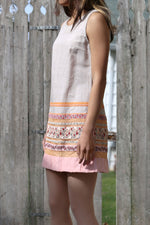 Color Block Linen Dress - Tae With Jane NY