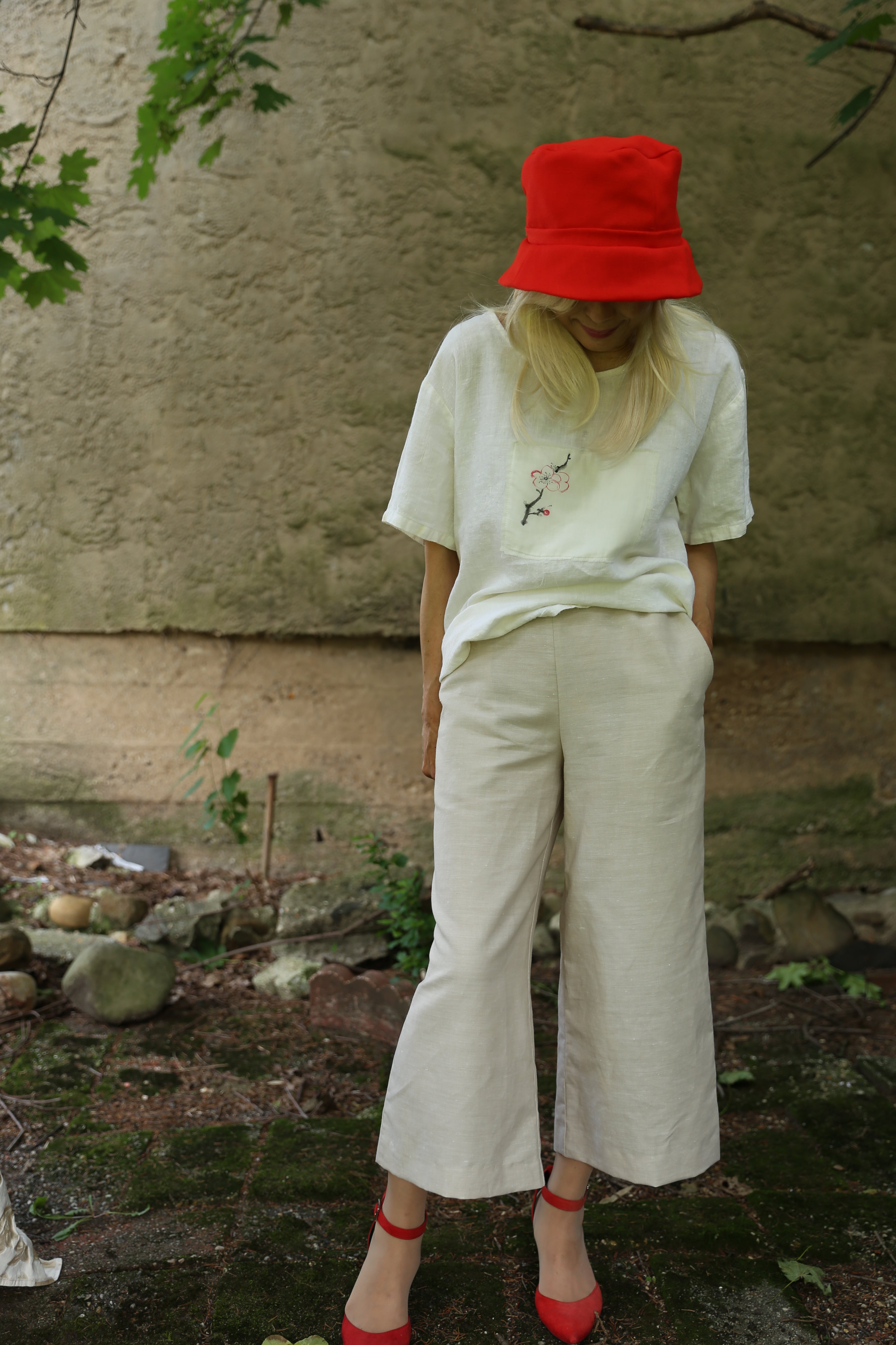 Red Linen Hat