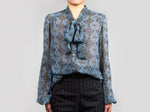 Bow Moroccan Print Blouse - Tae With Jane NY