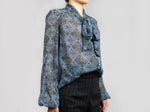 Bow Moroccan Print Blouse - Tae With Jane NY