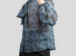 Bow Moroccan Print Blouse - Tae With Jane NY
