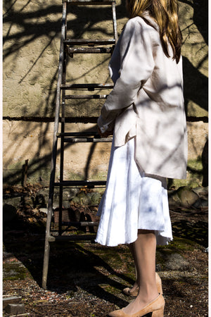 White Linen Skirt