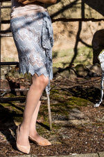 Gray Lace Skirt - Tae With Jane NY