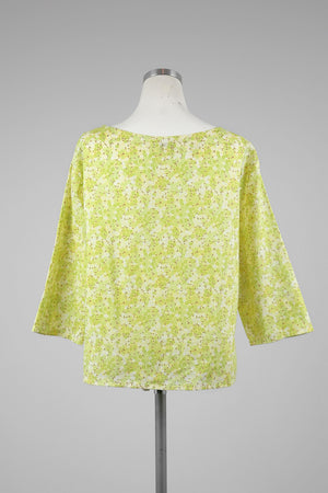 Green Multi Printed Cotton Top - Tae With Jane NY