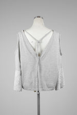 Gray Striped Top - Tae With Jane NY