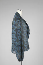 Bow Moroccan Print Blouse - Tae With Jane NY