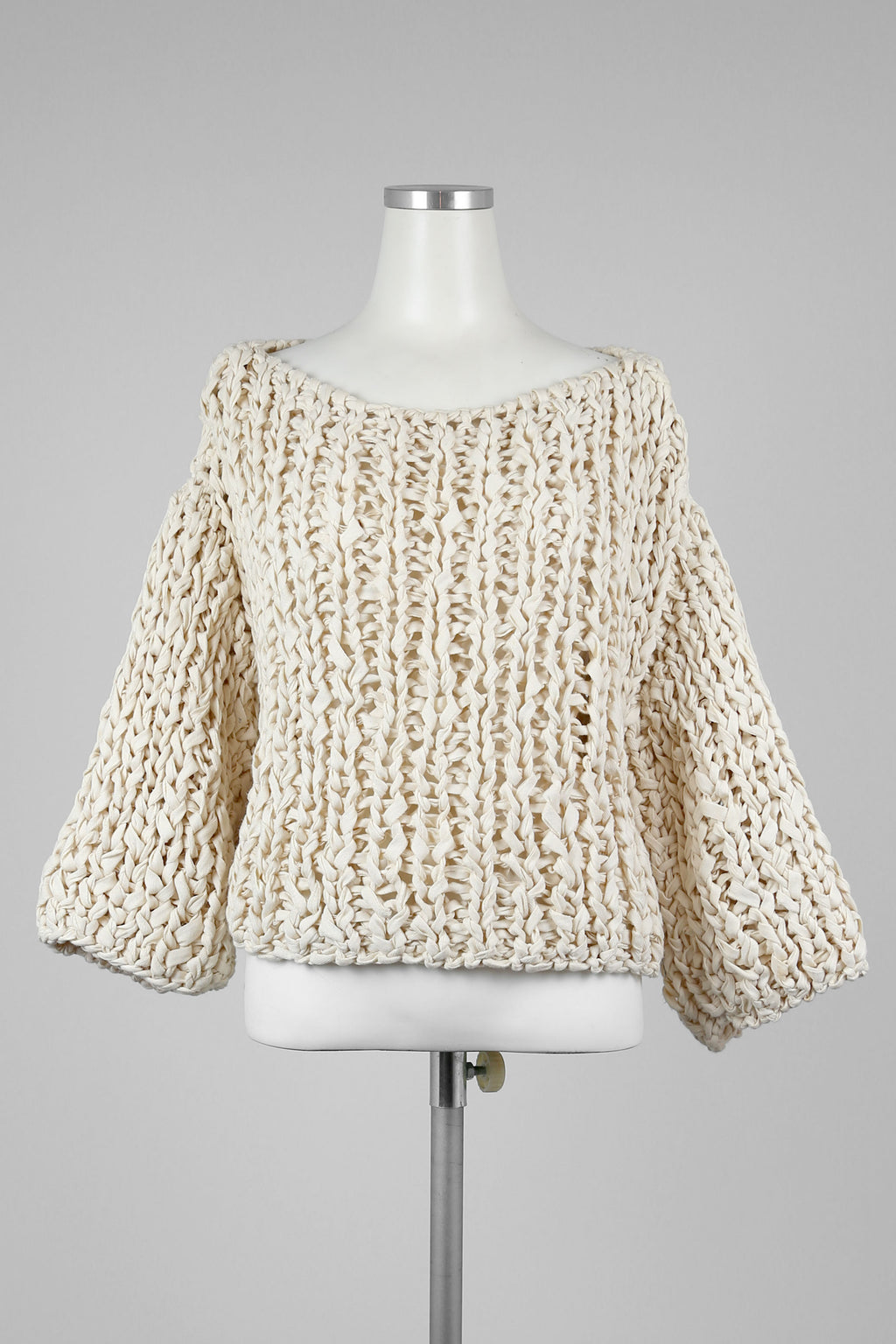 Ivory Chunky Knit Sweater - Tae With Jane NY