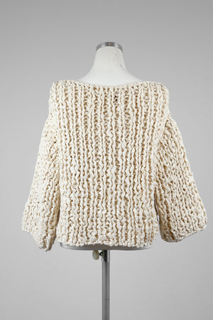 Ivory Chunky Knit Sweater - Tae With Jane NY
