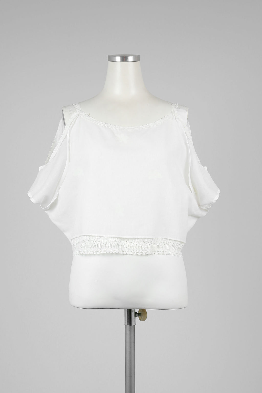 White Layered Crop Top - Tae With Jane NY
