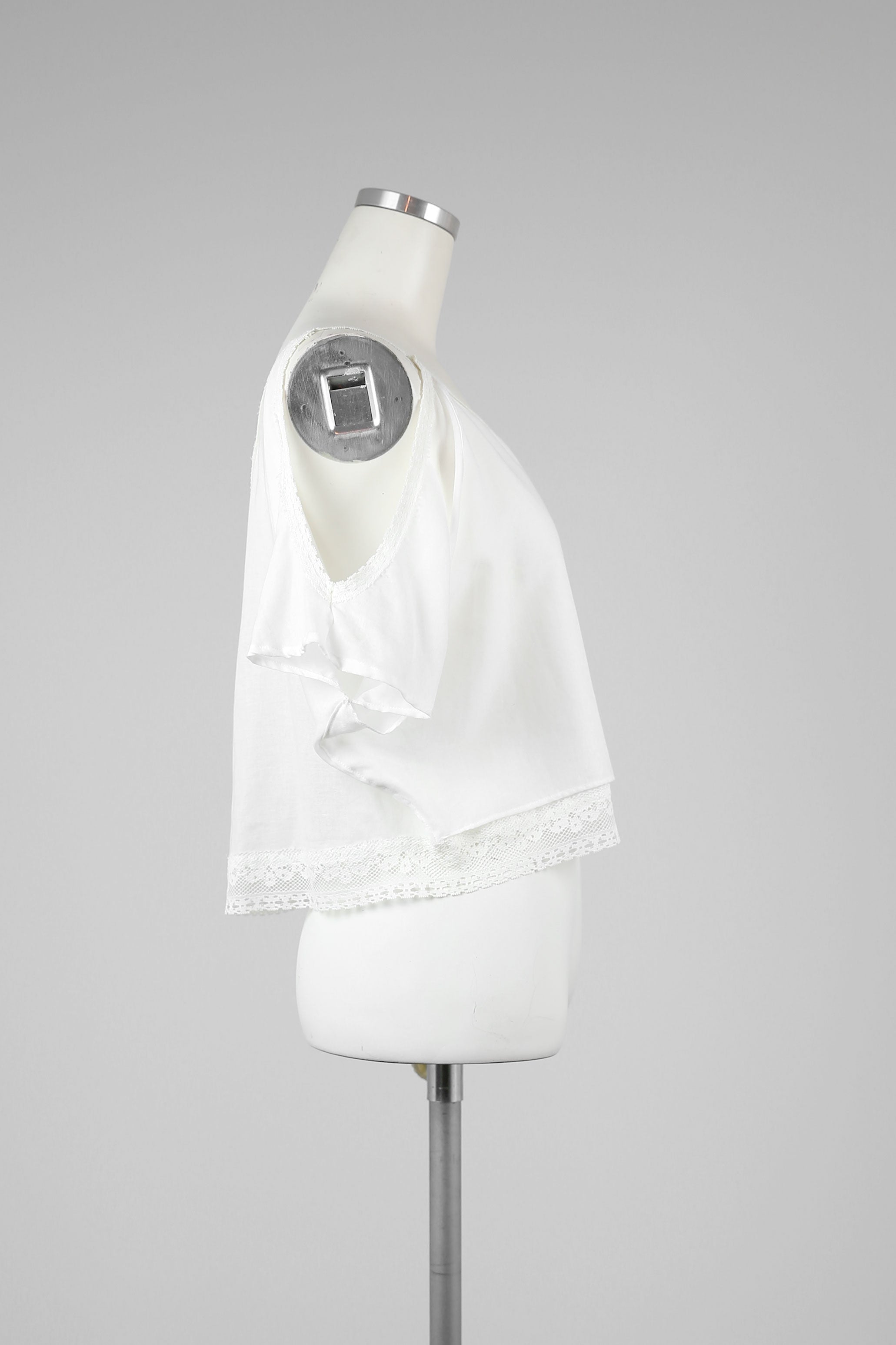 White Layered Crop Top - Tae With Jane NY