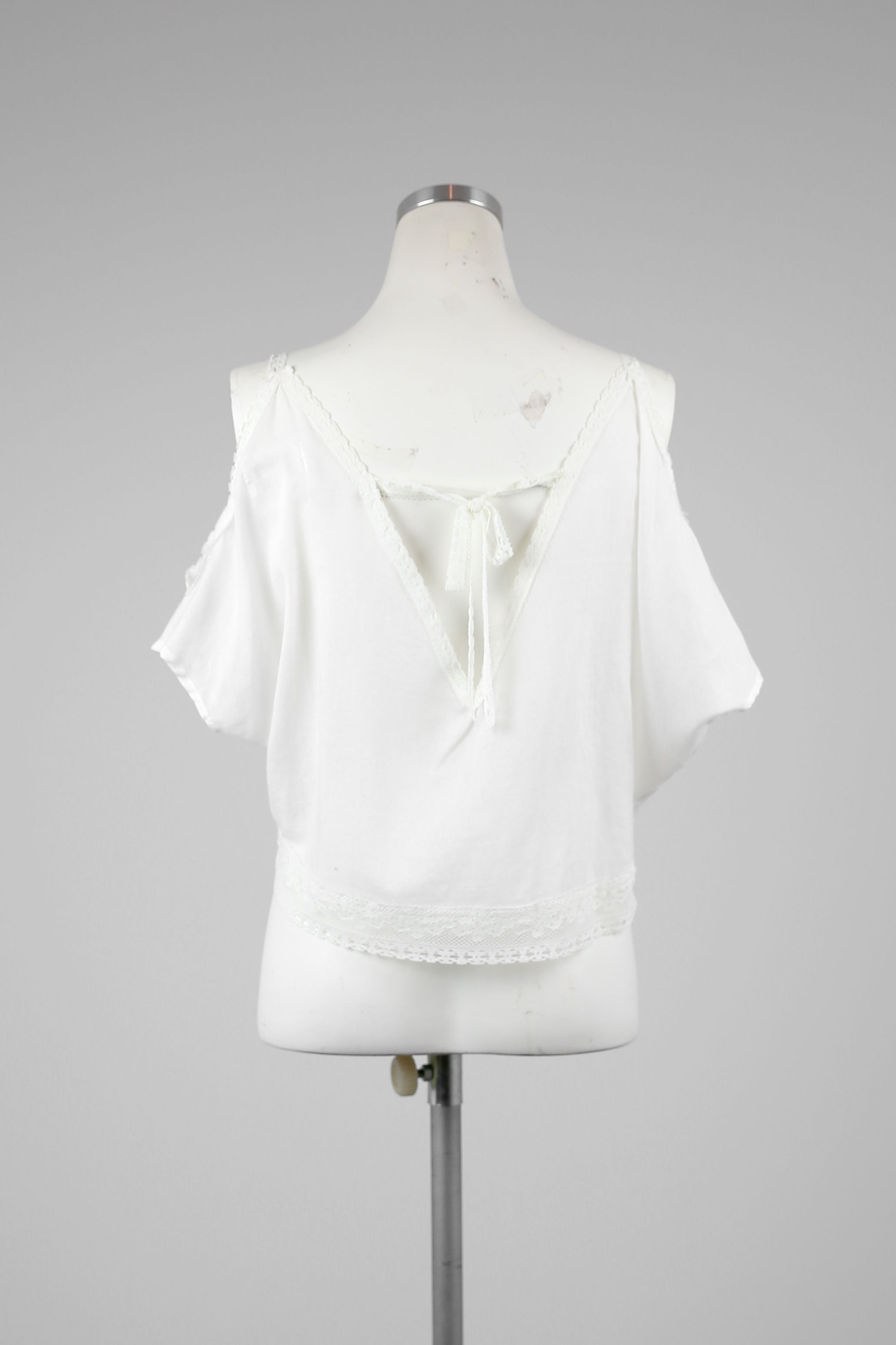 White Layered Crop Top - Tae With Jane NY