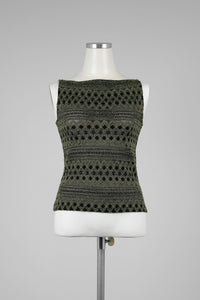 Olive Green and Black Top - Tae With Jane NY