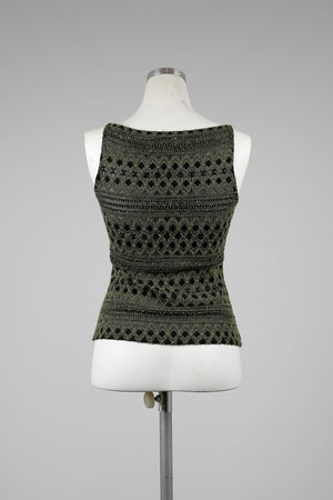 Olive Green and Black Top - Tae With Jane NY
