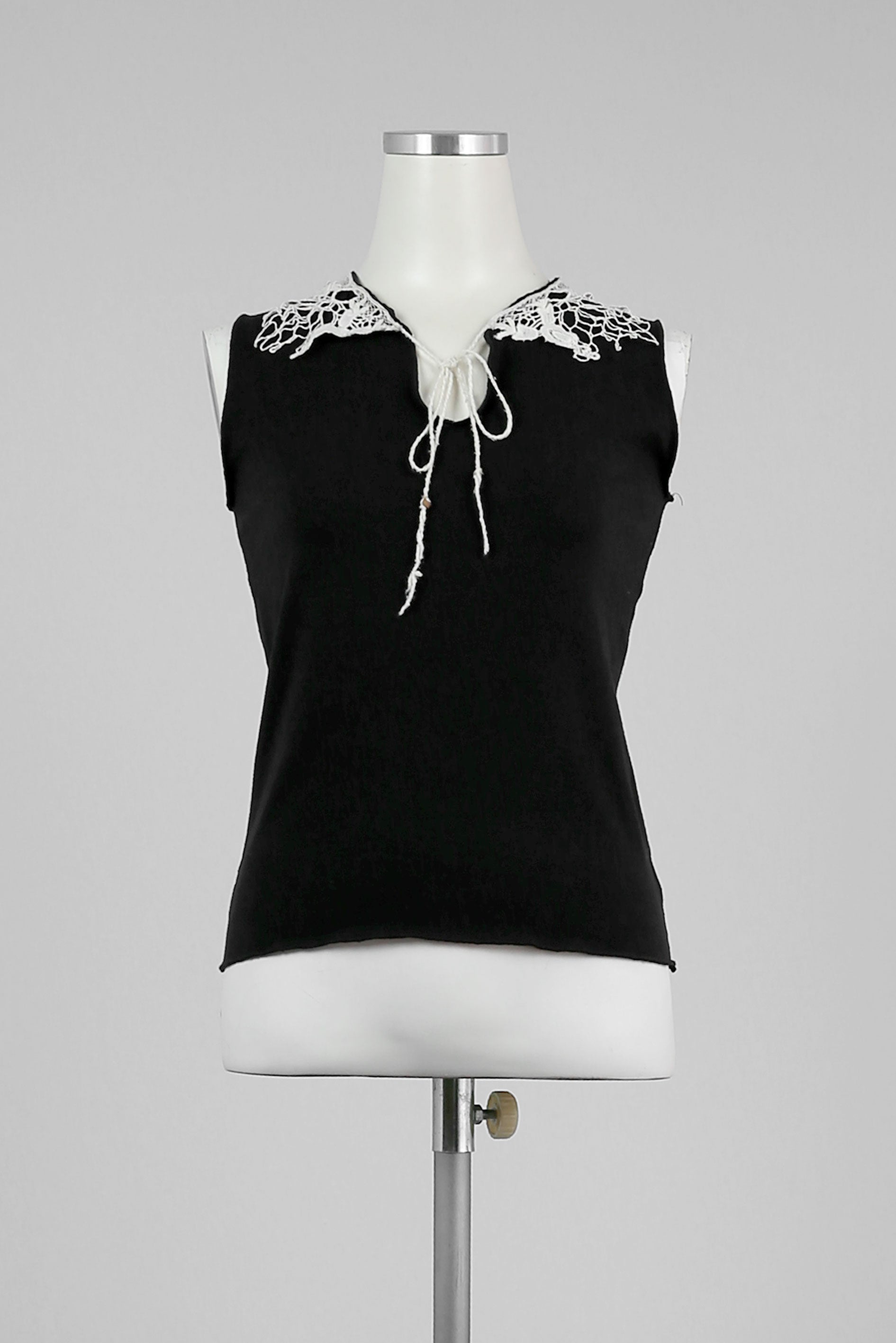 Lace Collar Sleeveless Top - Tae With Jane NY