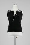 Lace Collar Sleeveless Top - Tae With Jane NY