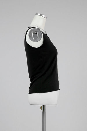 Lace Collar Sleeveless Top - Tae With Jane NY