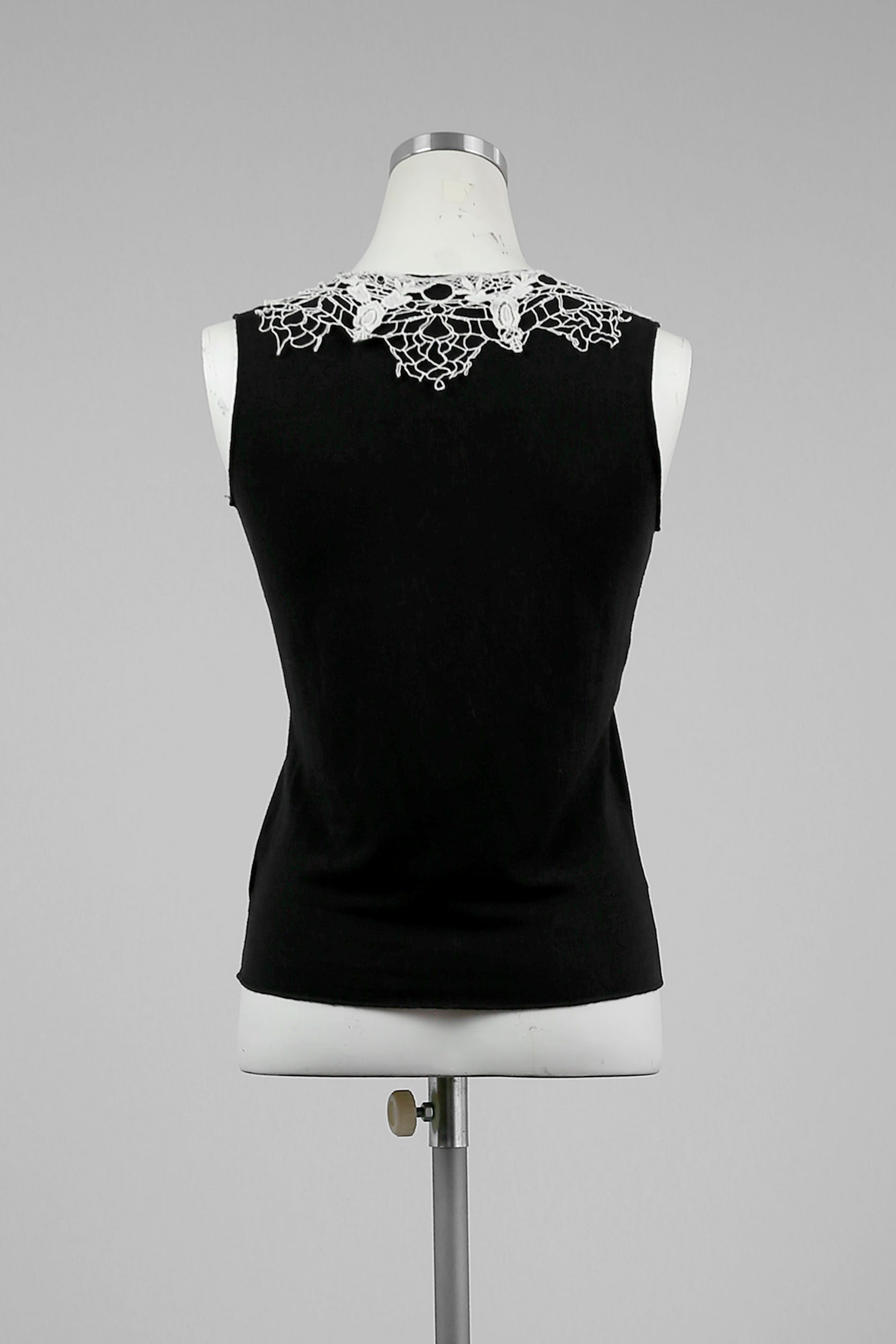 Lace Collar Sleeveless Top - Tae With Jane NY