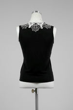 Lace Collar Sleeveless Top - Tae With Jane NY