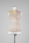 Net Detailed Nude Sleeveless Top - Tae With Jane NY