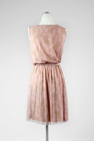 Pink Printed Cowl Neck Dress - Tae With Jane NY