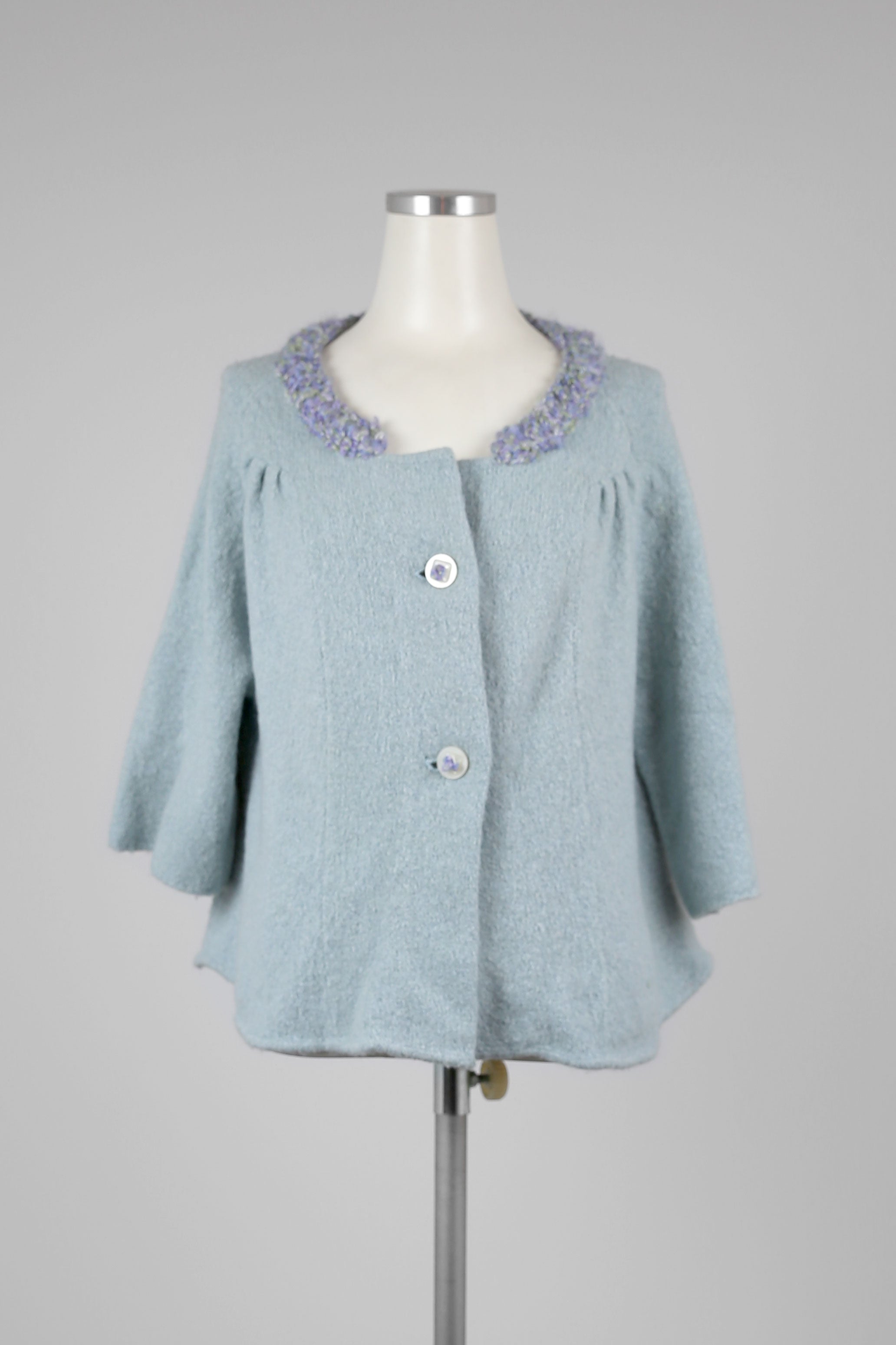 Blue Knit Cardigan - Tae With Jane NY