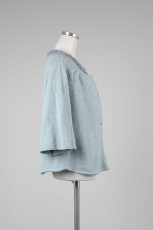 Blue Knit Cardigan - Tae With Jane NY