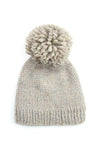 Beige Wool Beanie with Pom Pom - Tae With Jane NY