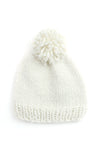 Ivory Wool Beanie with Pom Pom - Tae With Jane NY