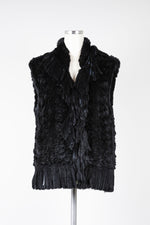 W-Fringe Fur Vest