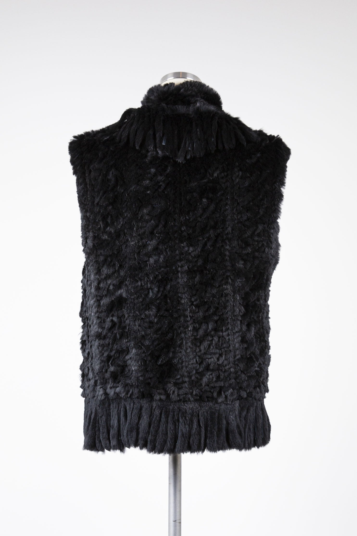 W-Fringe Fur Vest