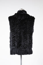 W-Fringe Fur Vest