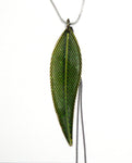 Sterling Silver Chain with Leaf Pendant - Tae With Jane NY