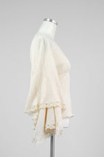 Ivory Kimono Sleeve Summer Blouse - Tae With Jane NY