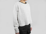 Ivory Sweater with Knitted Details - Tae With Jane NY