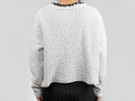 Ivory Sweater with Knitted Details - Tae With Jane NY