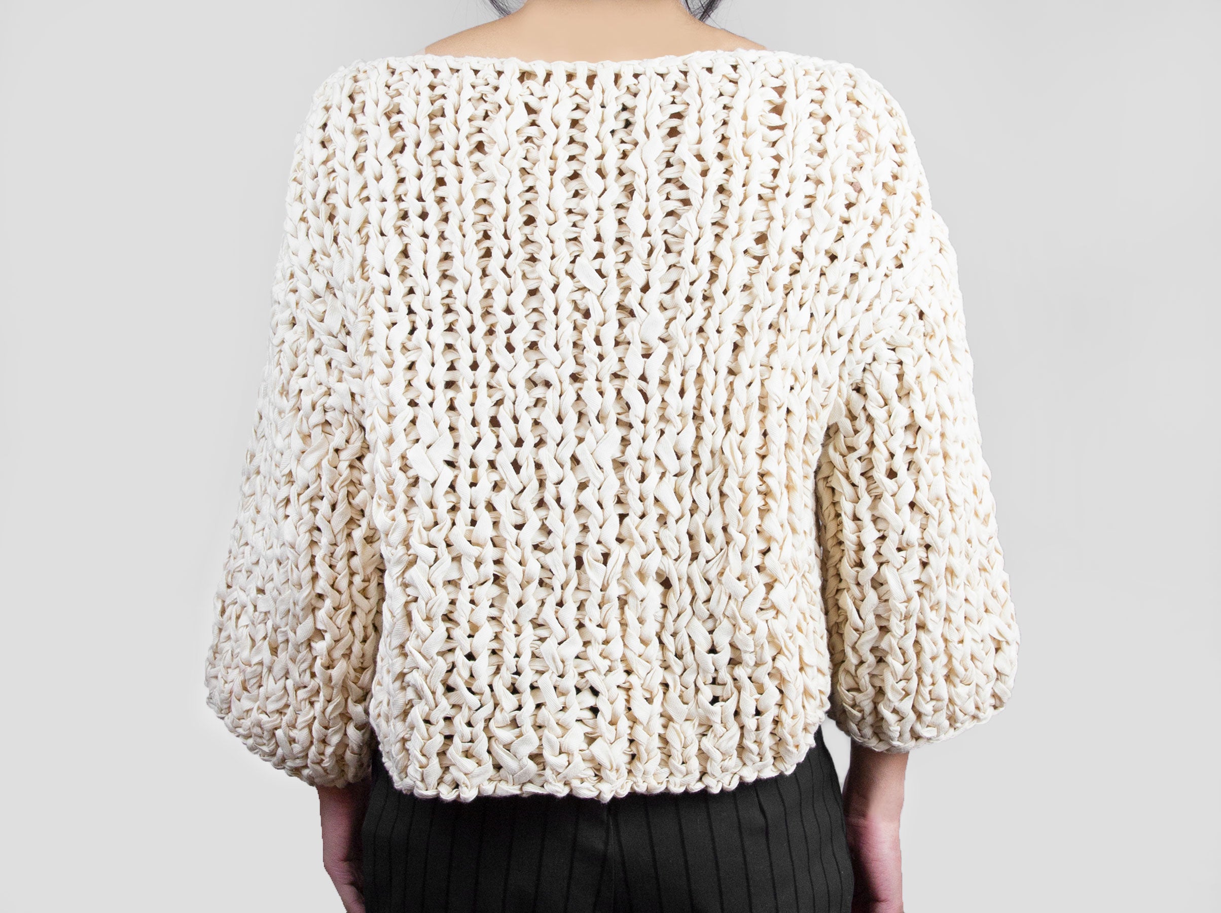 Ivory Chunky Knit Sweater - Tae With Jane NY