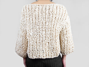 Ivory Chunky Knit Sweater - Tae With Jane NY