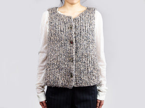 Wide Cropped Hand-Knit Vest - Tae With Jane NY