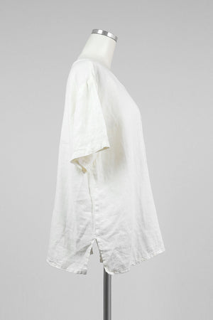 White Linen Top - Tae With Jane NY