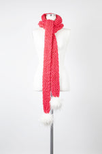Gorgeous Pink with balls scarf