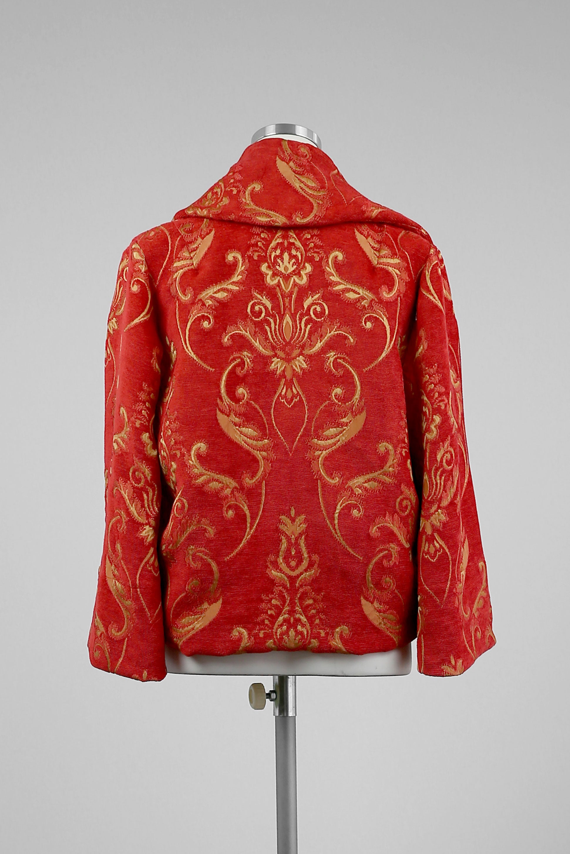 Red Scroll Print Cropped Jacket - Tae With Jane NY