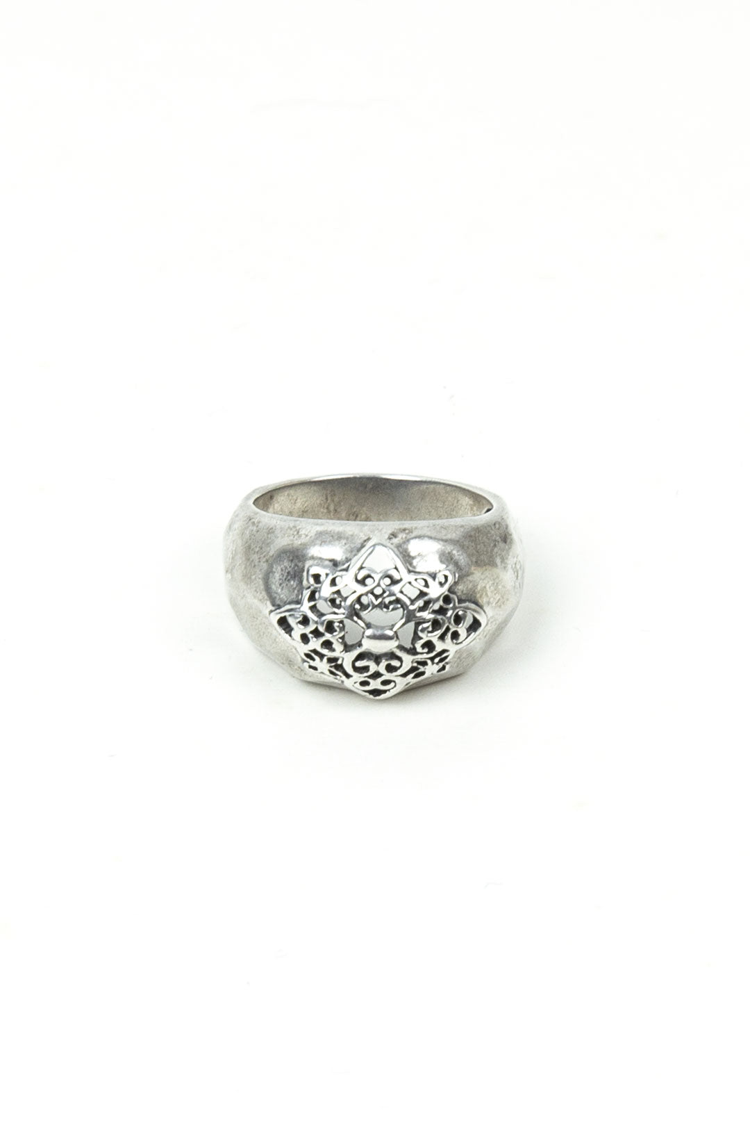Silver Scroll Ornate Cutout Ring