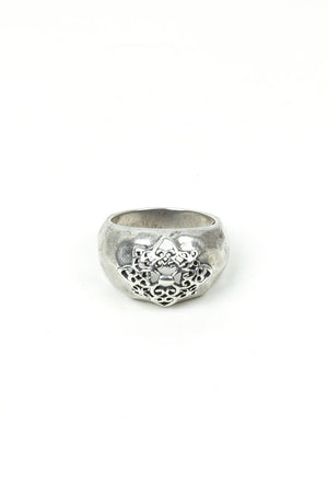 Silver Scroll Ornate Cutout Ring