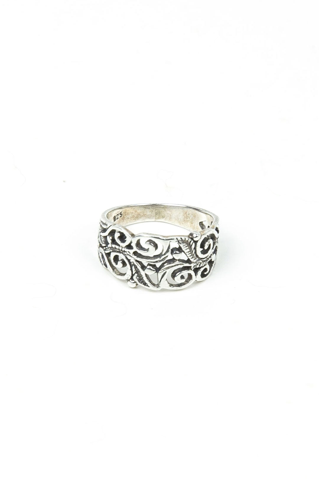 Silver Ornate Cutout Ring