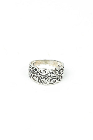Silver Ornate Cutout Ring