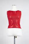 Metallic Sheer Boat Neck Top