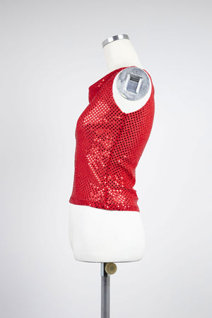 Metallic Sheer Boat Neck Top